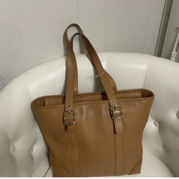 Vintage Coach Hampton Large Carryall Tote Bag, Style 5143 Gorgeous Tan Leather - Picture 3 of 7